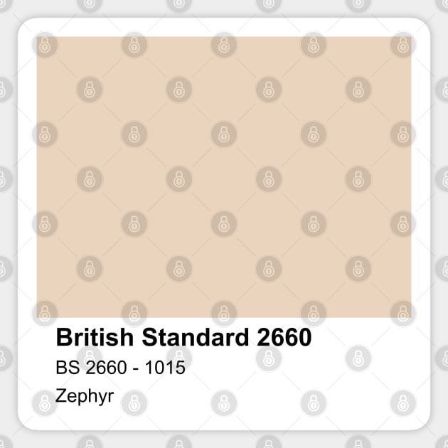 Zephyr Pastel Pink British Standard 1015 Colour Swatch Sticker by mwcannon